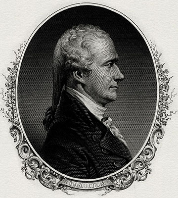 Bureau of Engravings picture of Alexander Hamilton