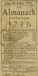 Sample clip of 1733 Poor Richard Almanack